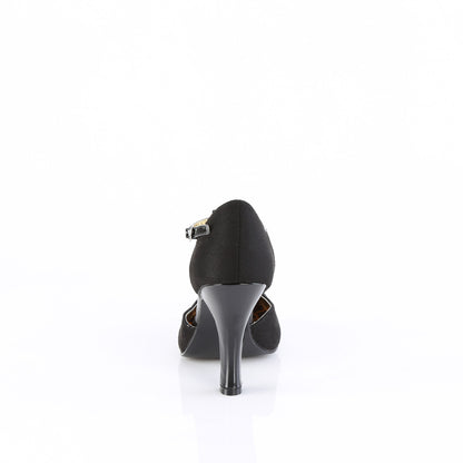 SMITTEN-10 4" Heel T-Strap D'orsay Pump W/ Mini Bow Accent