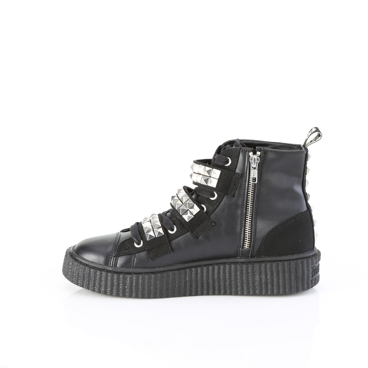 SNEEKER-225 *1 1/2"PF Round Toe Lace-Up Front High Top Creeper Sneaker