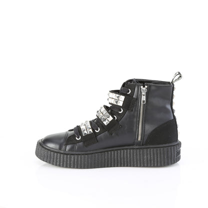 SNEEKER-225 *1 1/2"PF Round Toe Lace-Up Front High Top Creeper Sneaker