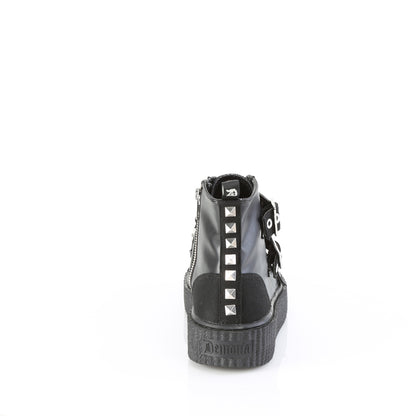 SNEEKER-225 *1 1/2"PF Round Toe Lace-Up Front High Top Creeper Sneaker