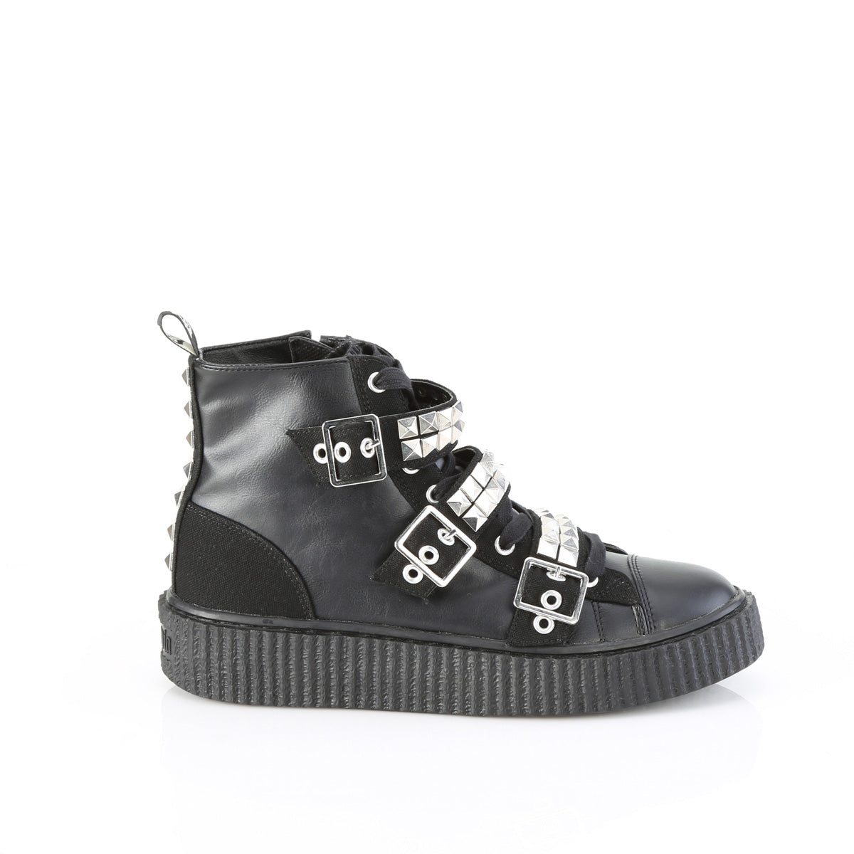 SNEEKER-225 *1 1/2"PF Round Toe Lace-Up Front High Top Creeper Sneaker