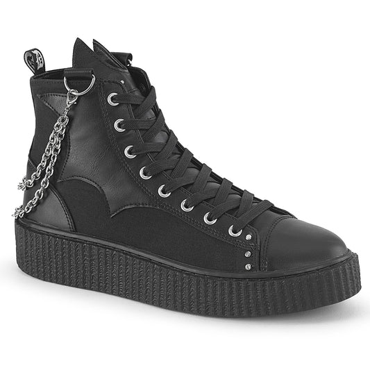 SNEEKER-230 1 1/2"PF Round Toe Lace Up Front High Top Creeper Sneaker