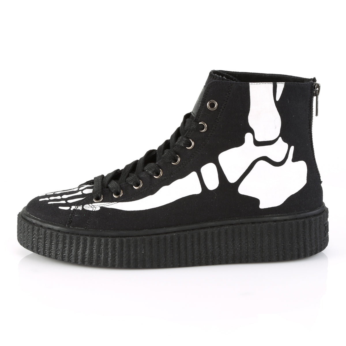 SNEEKER-252 1 1/2"PF Round Toe Lace-Up Front High Top Creeper Sneaker,
