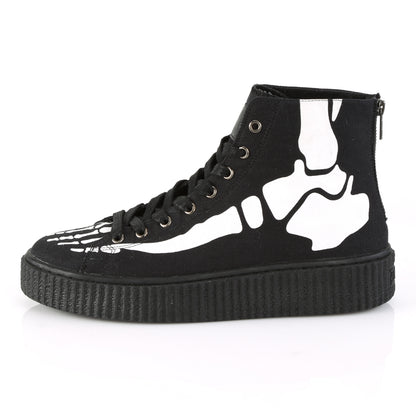 SNEEKER-252 1 1/2"PF Round Toe Lace-Up Front High Top Creeper Sneaker,