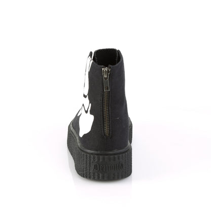 SNEEKER-252 1 1/2"PF Round Toe Lace-Up Front High Top Creeper Sneaker,
