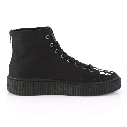 SNEEKER-252 1 1/2"PF Round Toe Lace-Up Front High Top Creeper Sneaker,