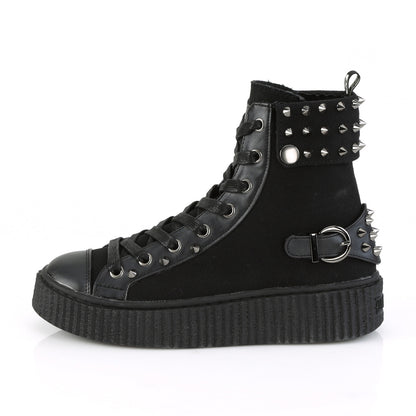 SNEEKER-266 1 1/2" PF Round Toe Lace-Up Front High Top Creeper Sneaker