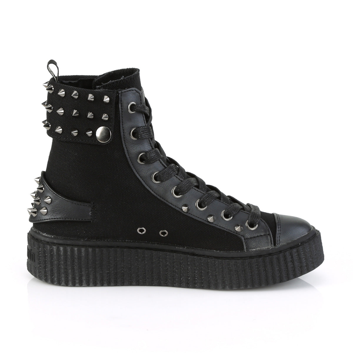 SNEEKER-266 1 1/2" PF Round Toe Lace-Up Front High Top Creeper Sneaker