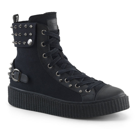 SNEEKER-266 1 1/2" PF Round Toe Lace-Up Front High Top Creeper Sneaker