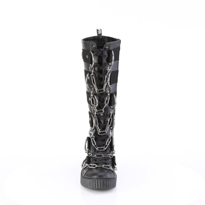 SNEEKER-405 1 1/2"PF Round Toe Lace Up Front Knee High Creeper Sneaker