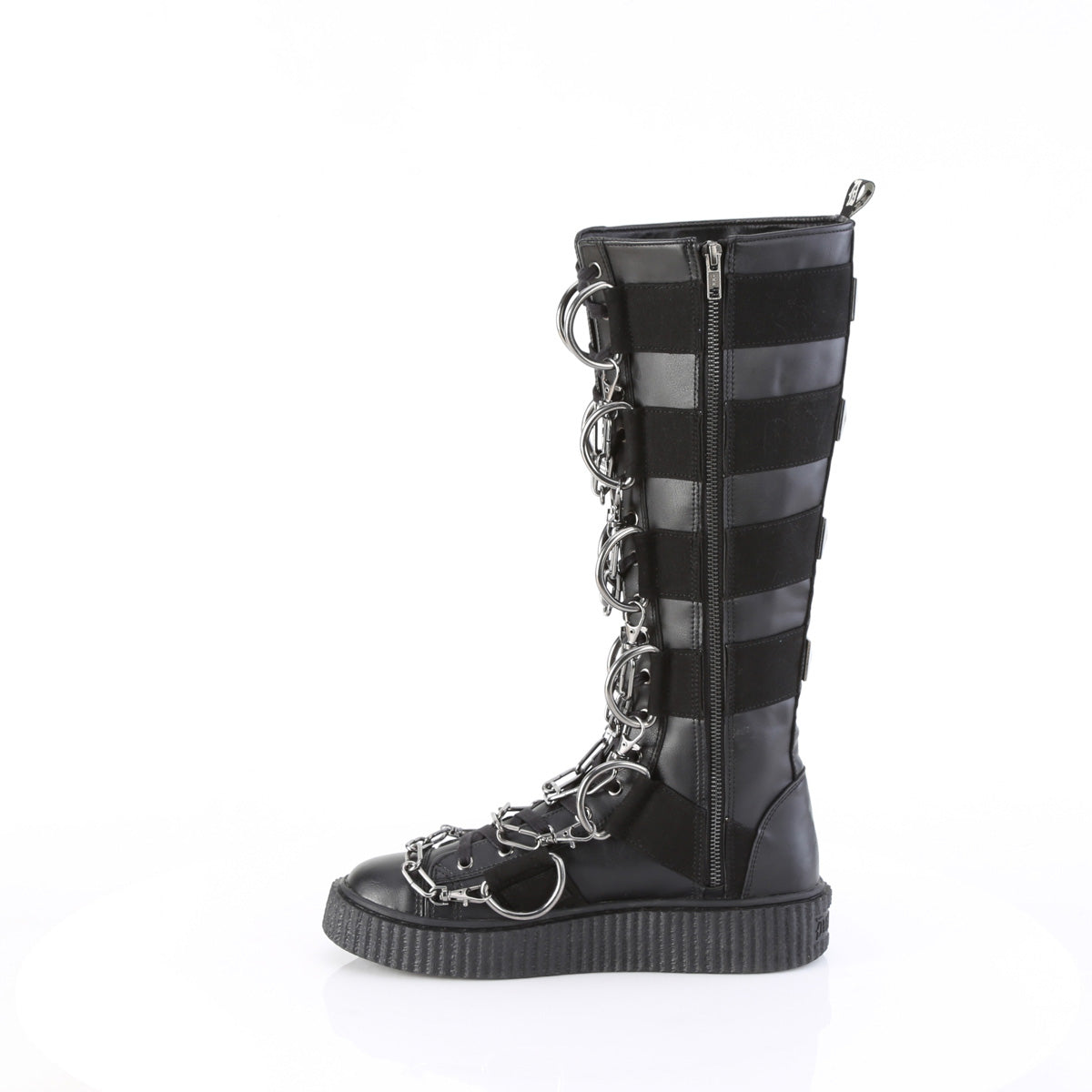 SNEEKER-405 1 1/2"PF Round Toe Lace Up Front Knee High Creeper Sneaker