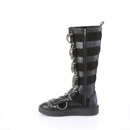 SNEEKER-405 1 1/2"PF Round Toe Lace Up Front Knee High Creeper Sneaker