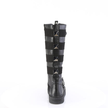 SNEEKER-405 1 1/2"PF Round Toe Lace Up Front Knee High Creeper Sneaker