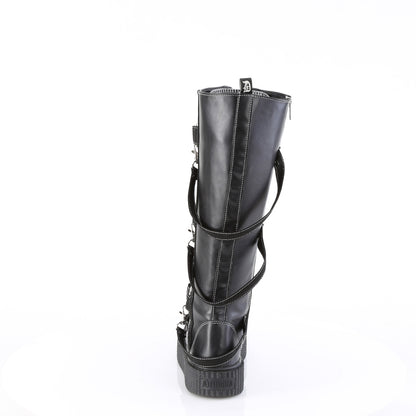 SNEEKER-410 *1 1/2"PF Round Toe Lace-Up Front Knee High Creeper Sneaker