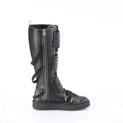 SNEEKER-410 *1 1/2"PF Round Toe Lace-Up Front Knee High Creeper Sneaker