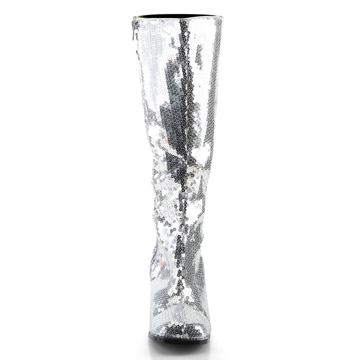 SPECTACUL-300SQ 3" Block Heel Sequins Knee Boot