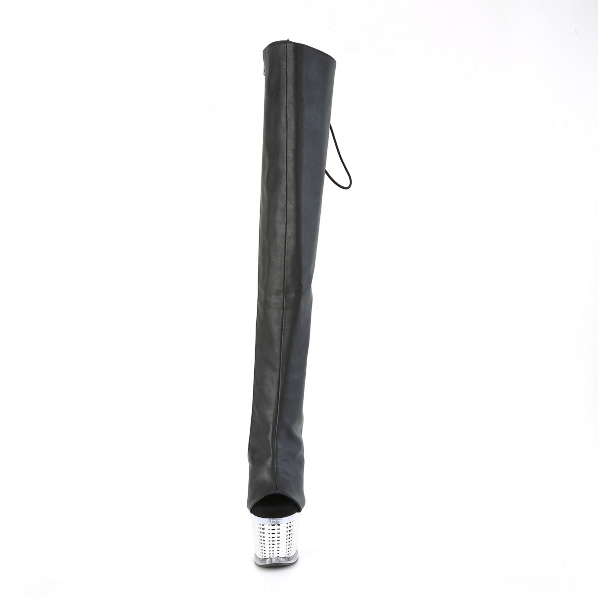 SPECTATOR-3019 7" Heel, 3" Textured PF Over-The-Knee Boot, Side Zip