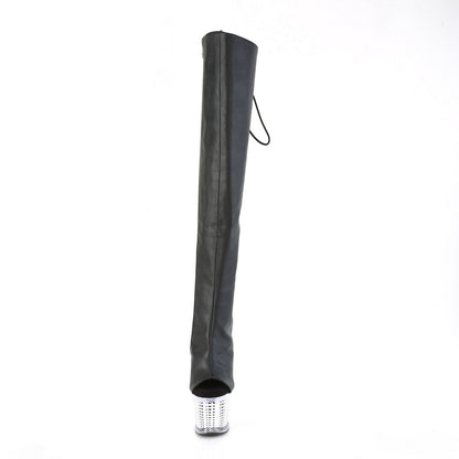 SPECTATOR-3019 7" Heel, 3" Textured PF Over-The-Knee Boot, Side Zip