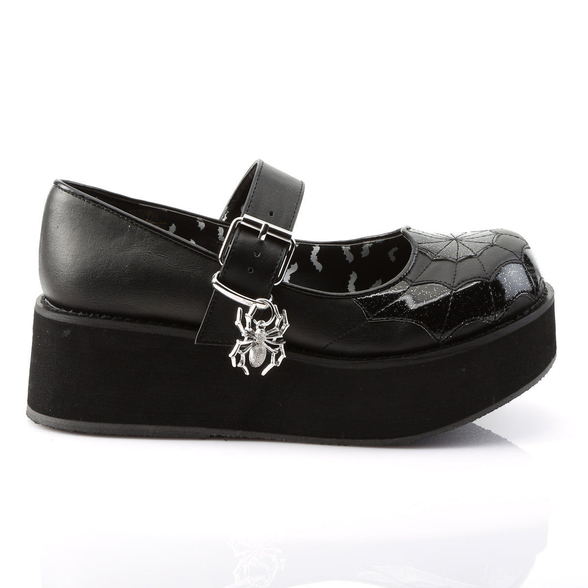SPRITE-05 2 1/4" PF Mary Jane w/Spider Charm & Cross Detail