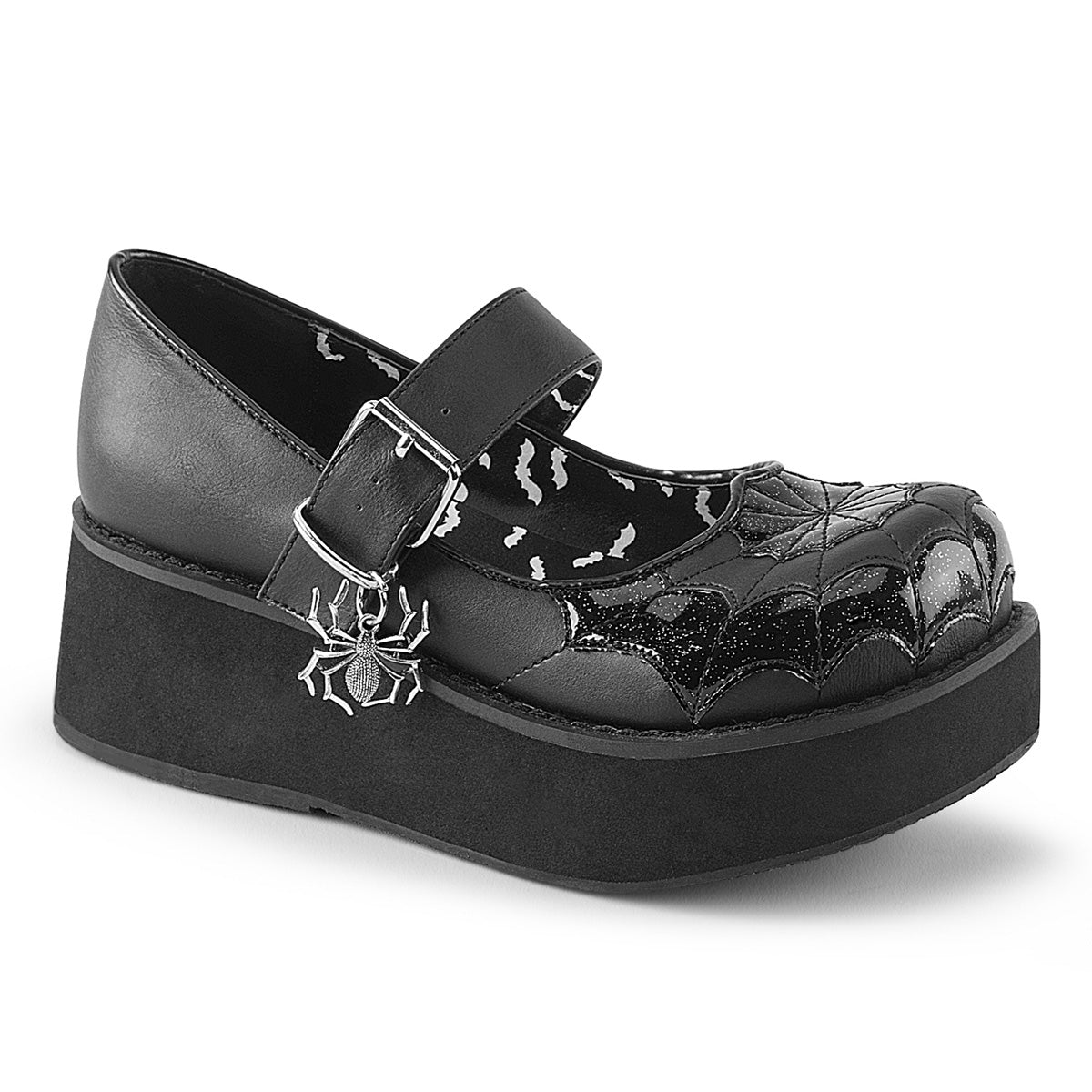 SPRITE-05 2 1/4" PF Mary Jane w/Spider Charm & Cross Detail