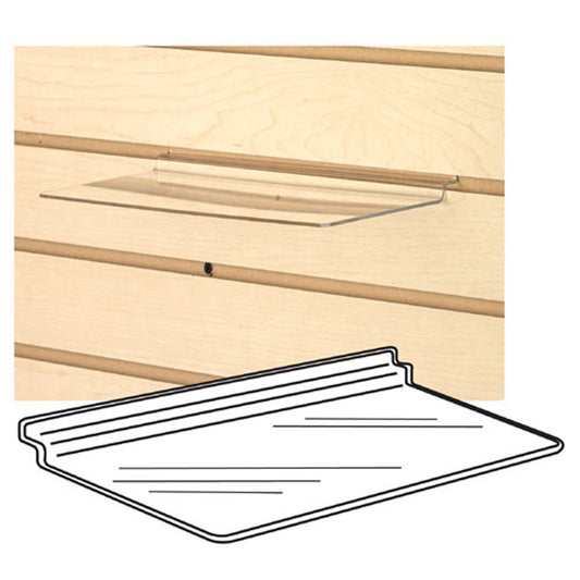 SS-01 Clear Acrylic Slatwall Shelf (6 PCS)
