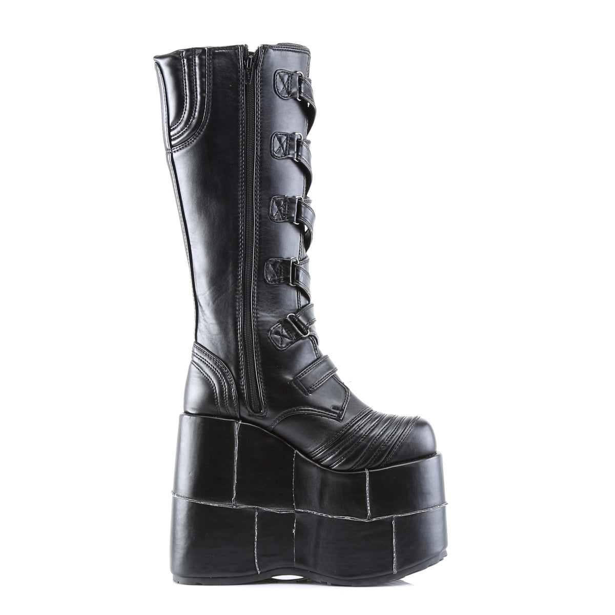 STACK-308 *7" Zip-Zag Strap PF Goth Cyber GoGo Punk Knee BT