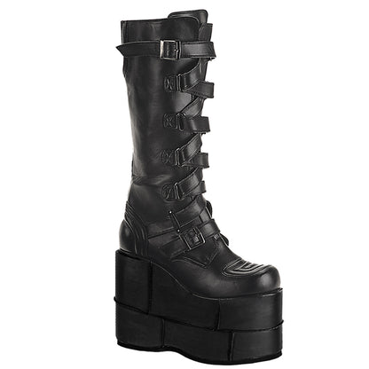 STACK-308 *7" Zip-Zag Strap PF Goth Cyber GoGo Punk Knee BT