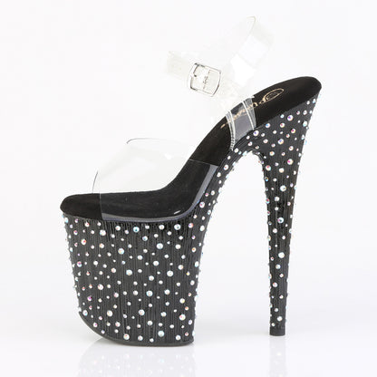STARDANCE-808 8" Heel, 4" PF Ankle Strap Sandal