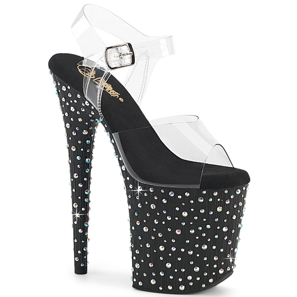 STARDANCE-808 8" Heel, 4" PF Ankle Strap Sandal