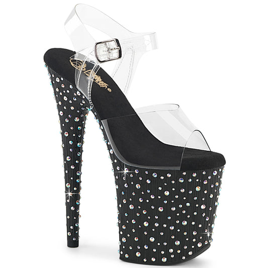 STARDANCE-808 8" Heel, 4" PF Ankle Strap Sandal