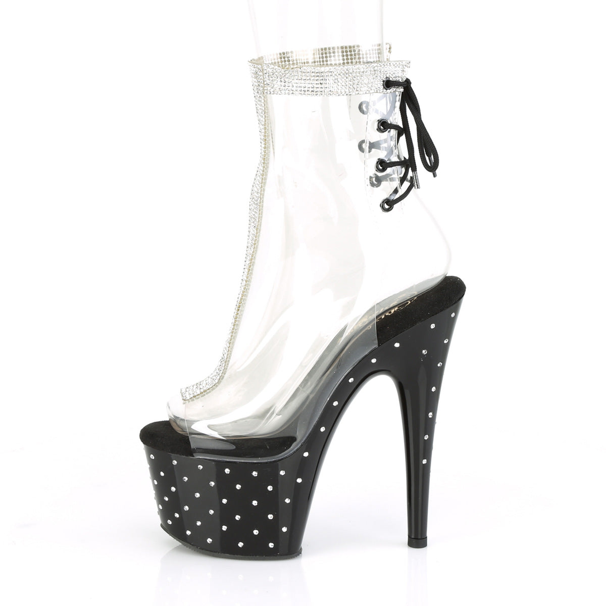 STARDUST-1018C-2RS *7" Heel, 2 3/4" PF Open Toe/Heel Ankle Boot w/RS