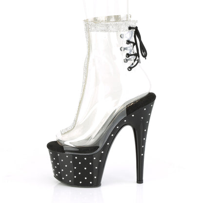 STARDUST-1018C-2RS *7" Heel, 2 3/4" PF Open Toe/Heel Ankle Boot w/RS