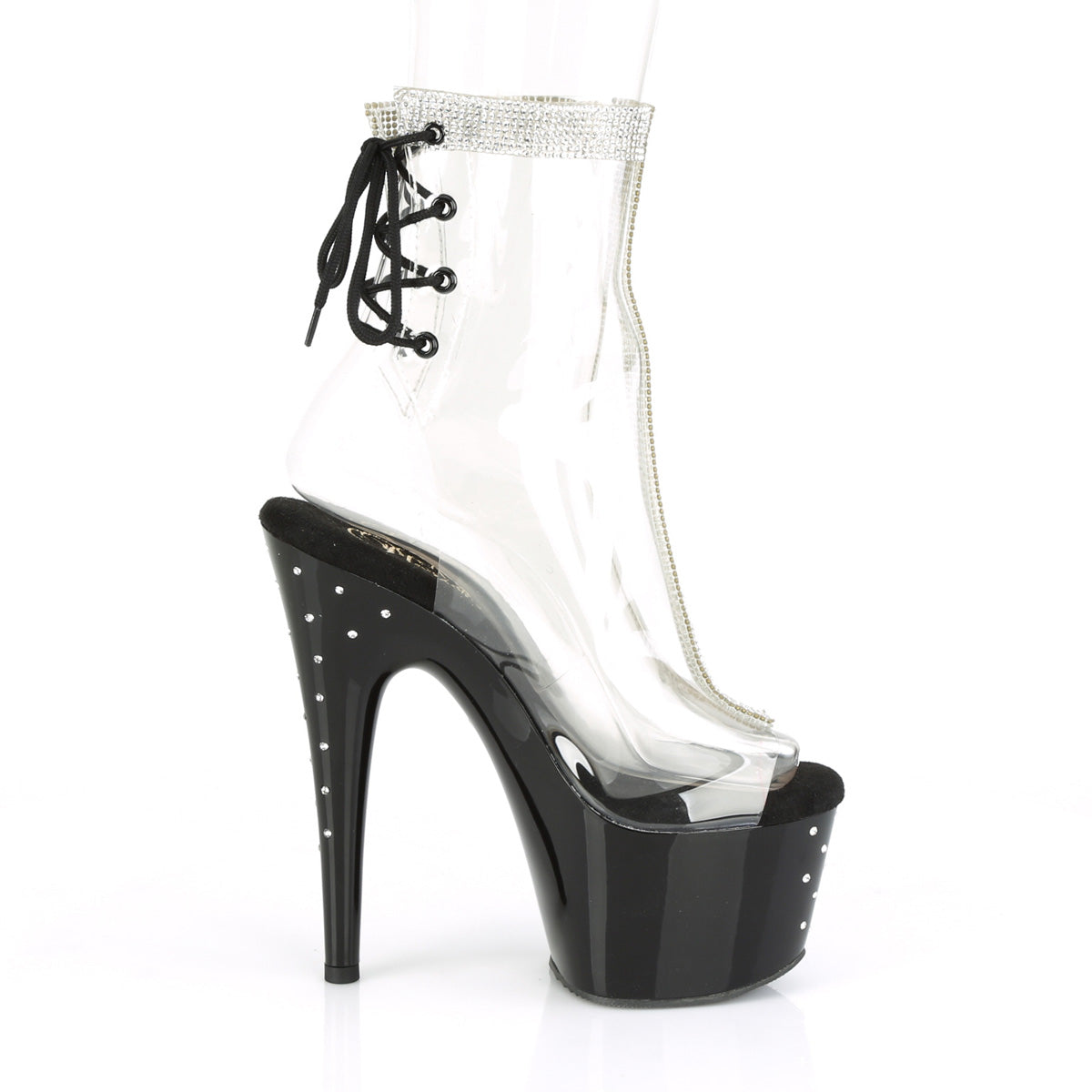 STARDUST-1018C-2RS *7" Heel, 2 3/4" PF Open Toe/Heel Ankle Boot w/RS