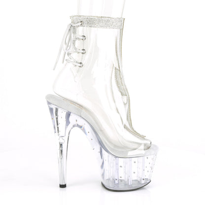 STARDUST-1018C-2RS *7" Heel, 2 3/4" PF Open Toe/Heel Ankle Boot w/RS