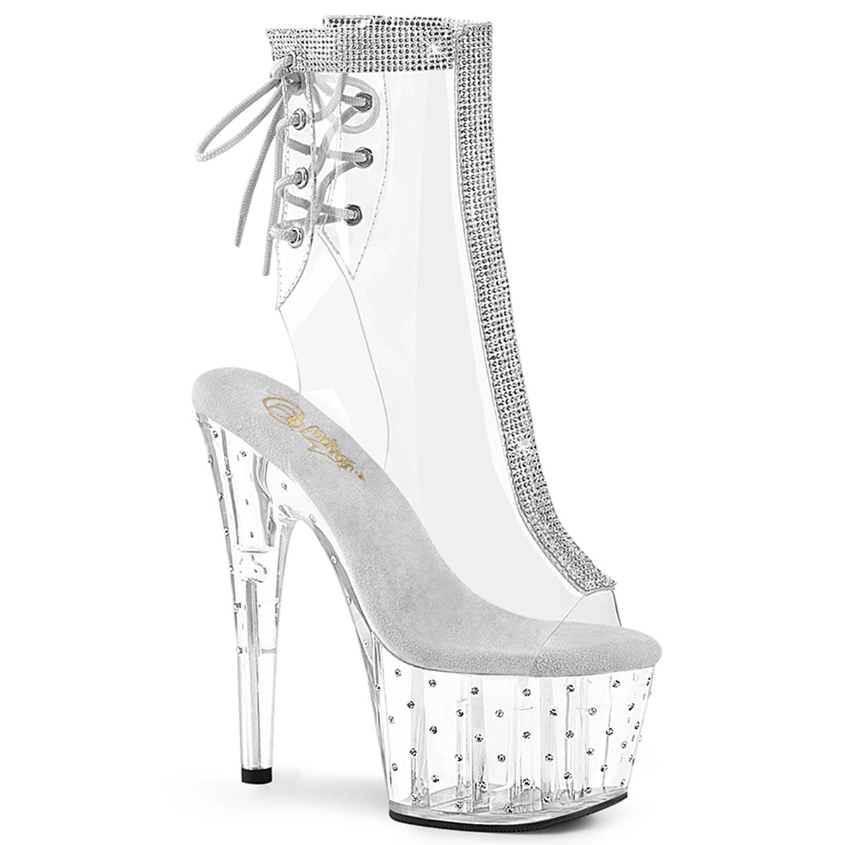 STARDUST-1018C-2RS *7" Heel, 2 3/4" PF Open Toe/Heel Ankle Boot w/RS