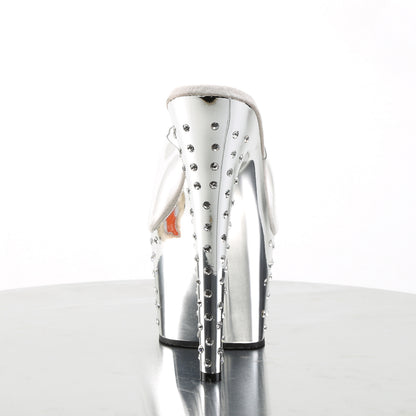 STARDUST-701 7" Heel, 2 3/4" PF Rhinestone Studded Platform Slide