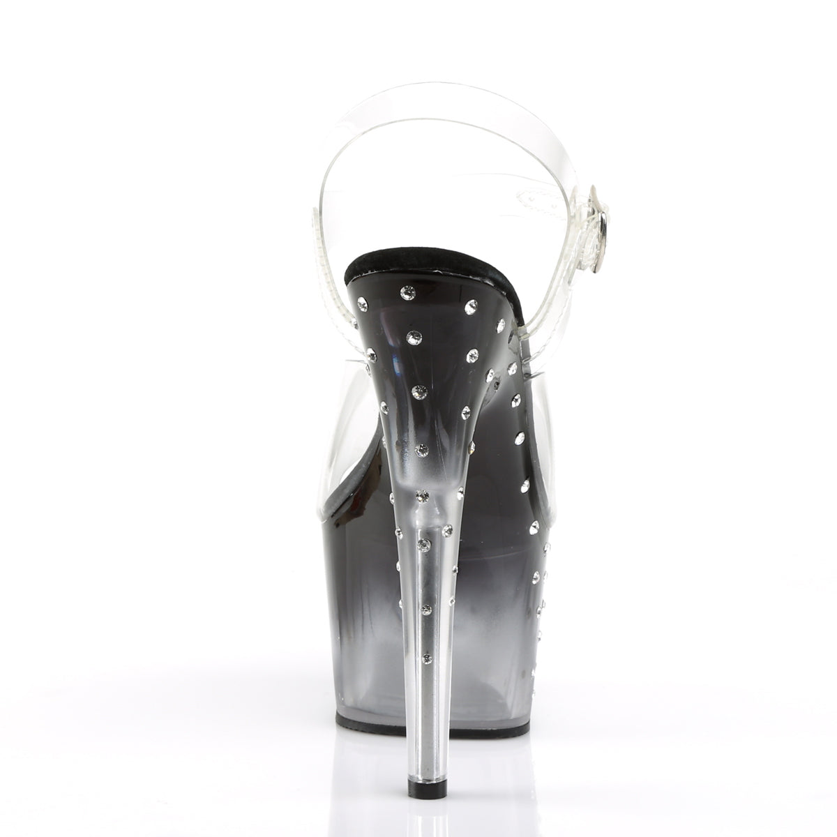STARDUST-708T 7" Heel, 2 3/4" PF Ankle Strap Sandal w/RS Studded Bottom