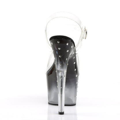 STARDUST-708T 7" Heel, 2 3/4" PF Ankle Strap Sandal w/RS Studded Bottom