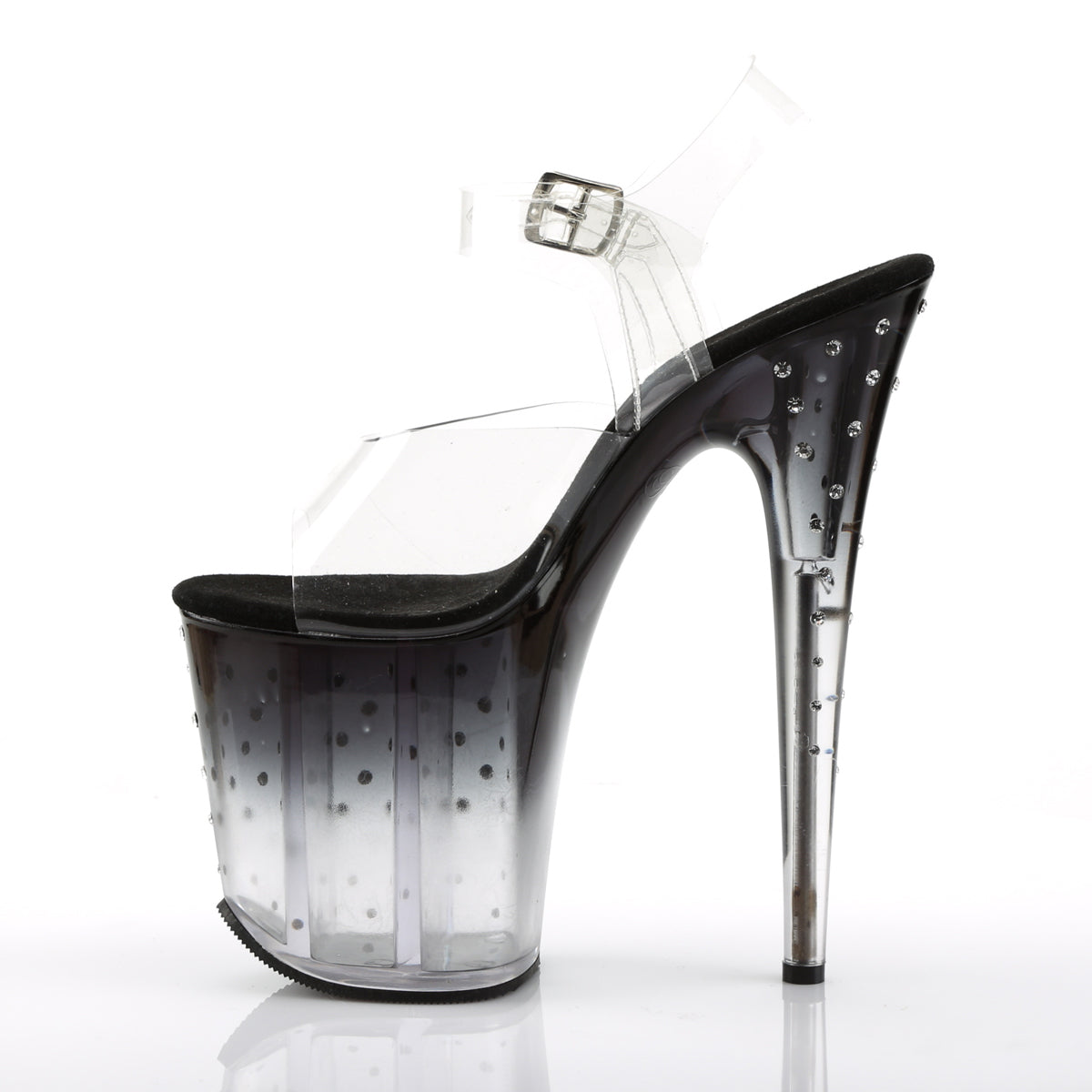 STARDUST-808T 8" Heel, 4" PF Ankle Strap Sandal w/RS Studded Bottom
