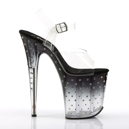 STARDUST-808T 8" Heel, 4" PF Ankle Strap Sandal w/RS Studded Bottom