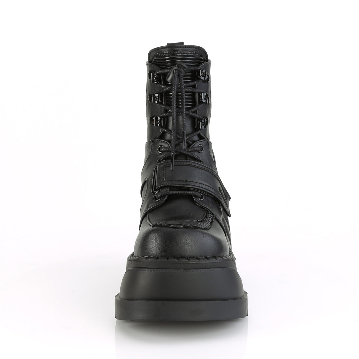 STOMP-13 4 3/4" Wedge PF Lace-Up Ankle Boot w/ Hook & Loop Strap