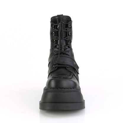 STOMP-13 4 3/4" Wedge PF Lace-Up Ankle Boot w/ Hook & Loop Strap