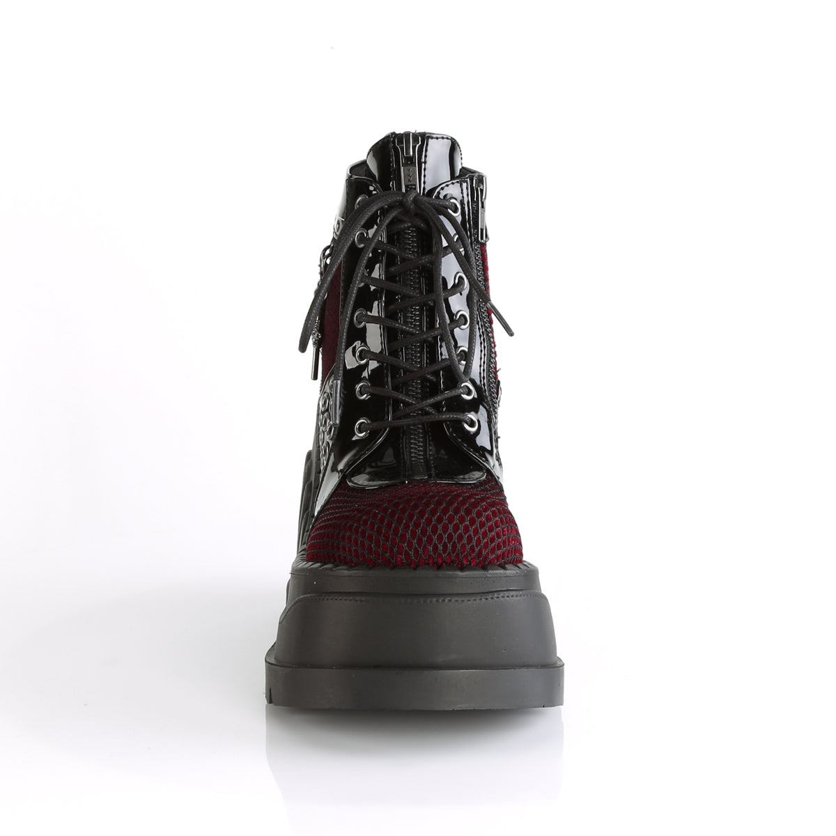 STOMP-18 *4 3/4" PF Lace-Up Wedge Bootie, Inside Zip