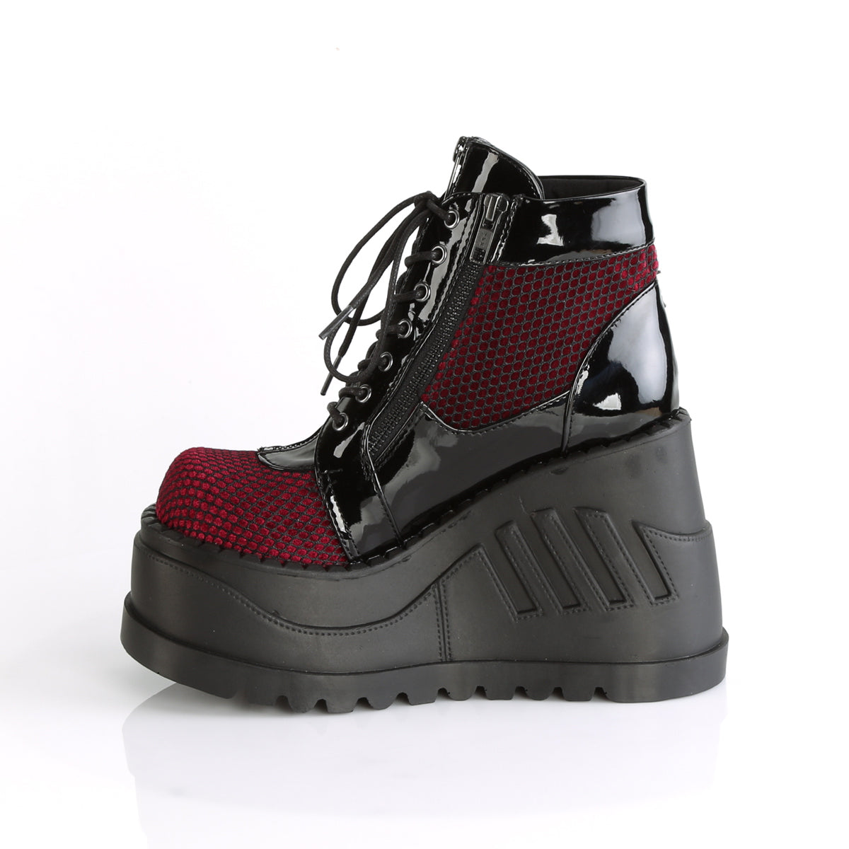 STOMP-18 *4 3/4" PF Lace-Up Wedge Bootie, Inside Zip