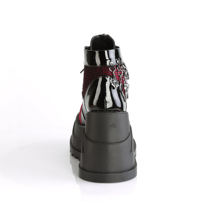 STOMP-18 *4 3/4" PF Lace-Up Wedge Bootie, Inside Zip