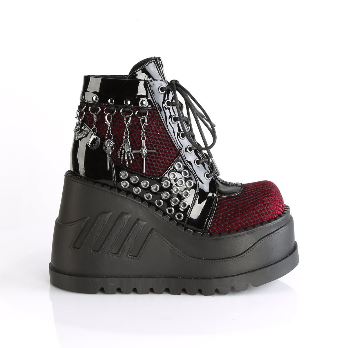 STOMP-18 *4 3/4" PF Lace-Up Wedge Bootie, Inside Zip