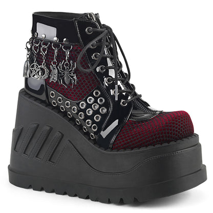 STOMP-18 *4 3/4" PF Lace-Up Wedge Bootie, Inside Zip