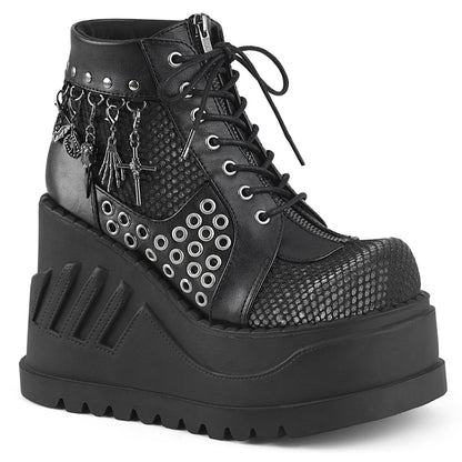 STOMP-18 *4 3/4" PF Lace-Up Wedge Bootie, Inside Zip