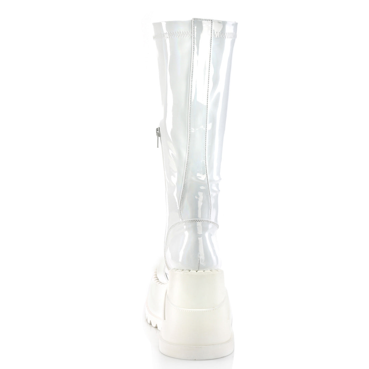 STOMP-200 *4 3/4" Wedge PF STR Knee High Boot, Back Zip