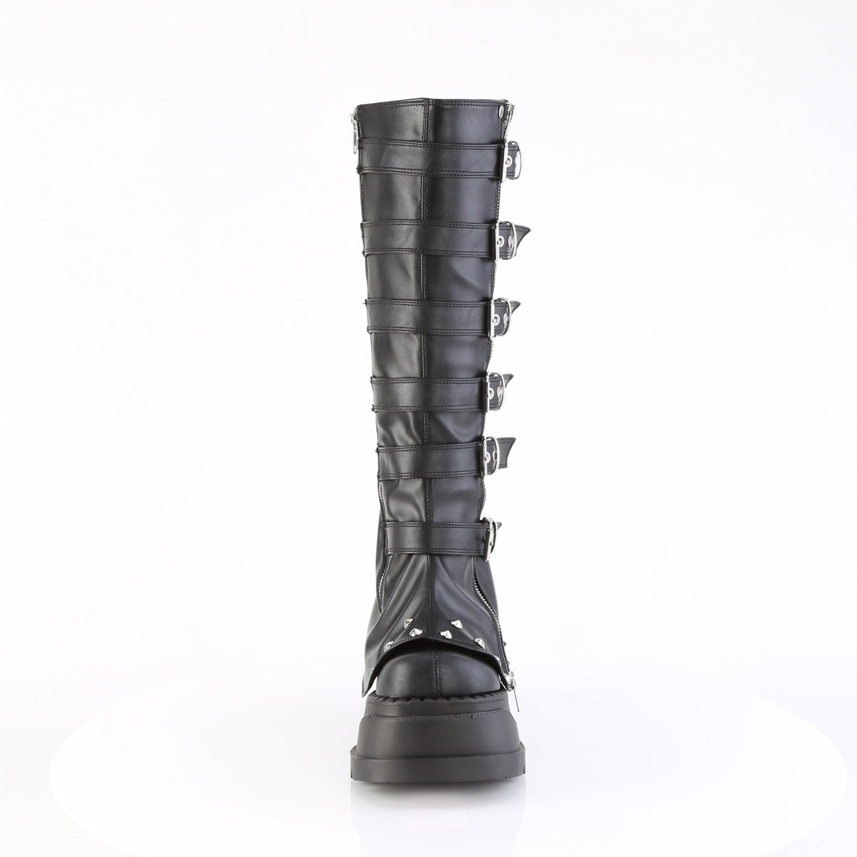 STOMP-223 4 3/4" Wedge PF STR Knee High Boot, Inside Zip